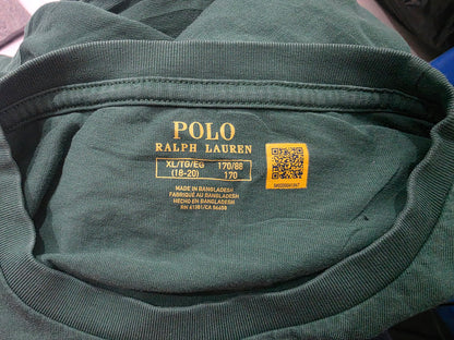 Playera Ralph Lauren Adolescente Xl 18-20 Verde Pony Vino