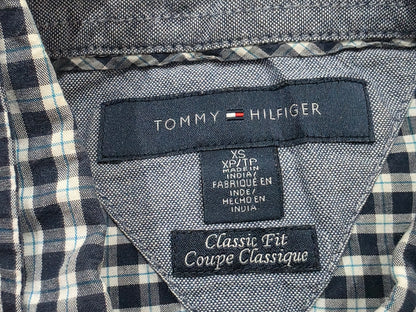Camisa Classic Fit Tommy Hilfiger Xchico Xs Cuadro Azul