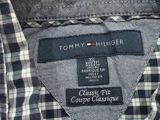 Camisa Classic Fit Tommy Hilfiger Xchico Xs Cuadro Azul