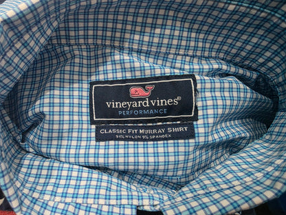 Camisa Classic Fit Vineyard Vines Performance Chico S Azul