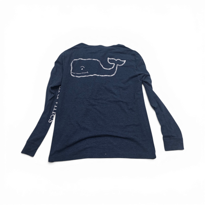 Playera Con Gorro Vineyard Vines Chico S Azul Manga Larga