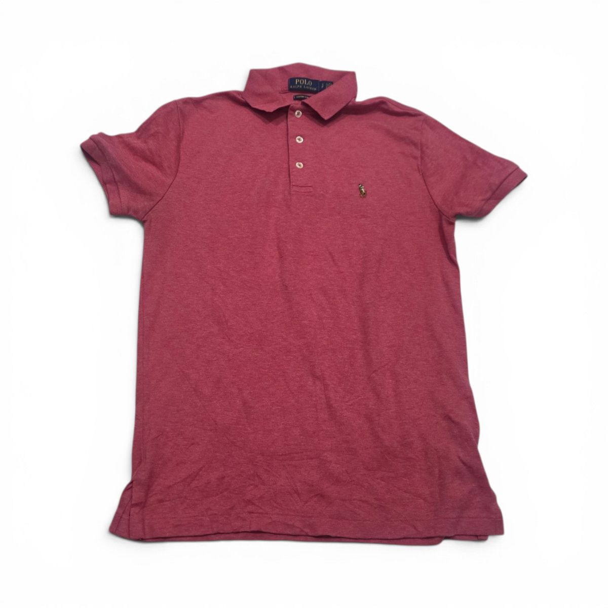 Playera Polo Custom Slimfit Ralph Lauren Chico S Coral