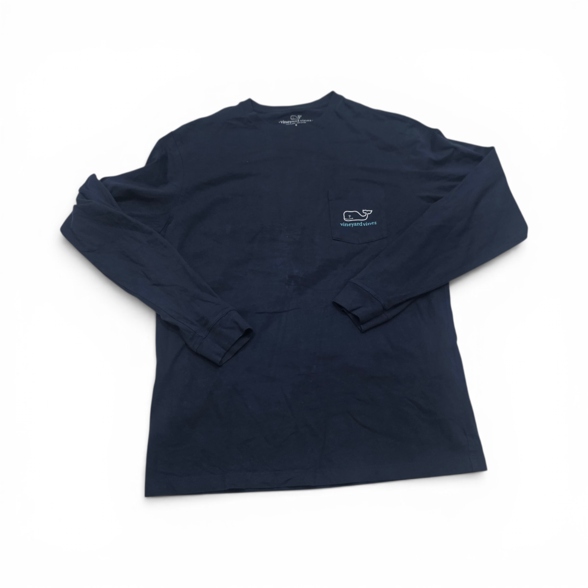 Playera Viineyard Vines Hanukkah Chico S Azul Manga Larga