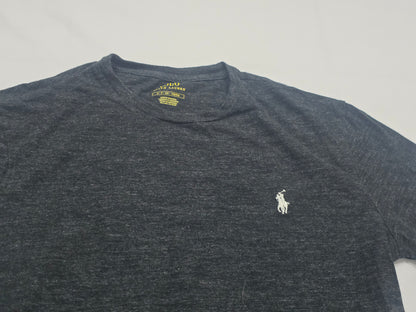 Playera Ralph Lauren Chico S Gris Pony Blanco