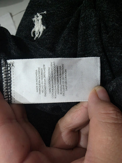 Playera Ralph Lauren Chico S Gris Pony Blanco
