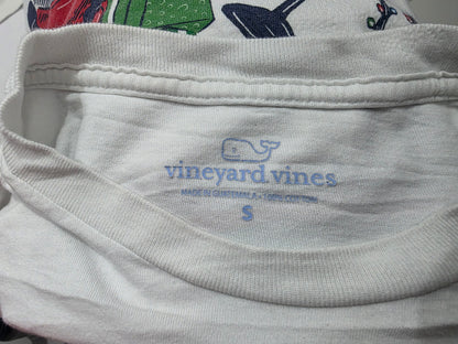 Playera Vineyard Vines Chico S Blanca Carrito Golf Navidad