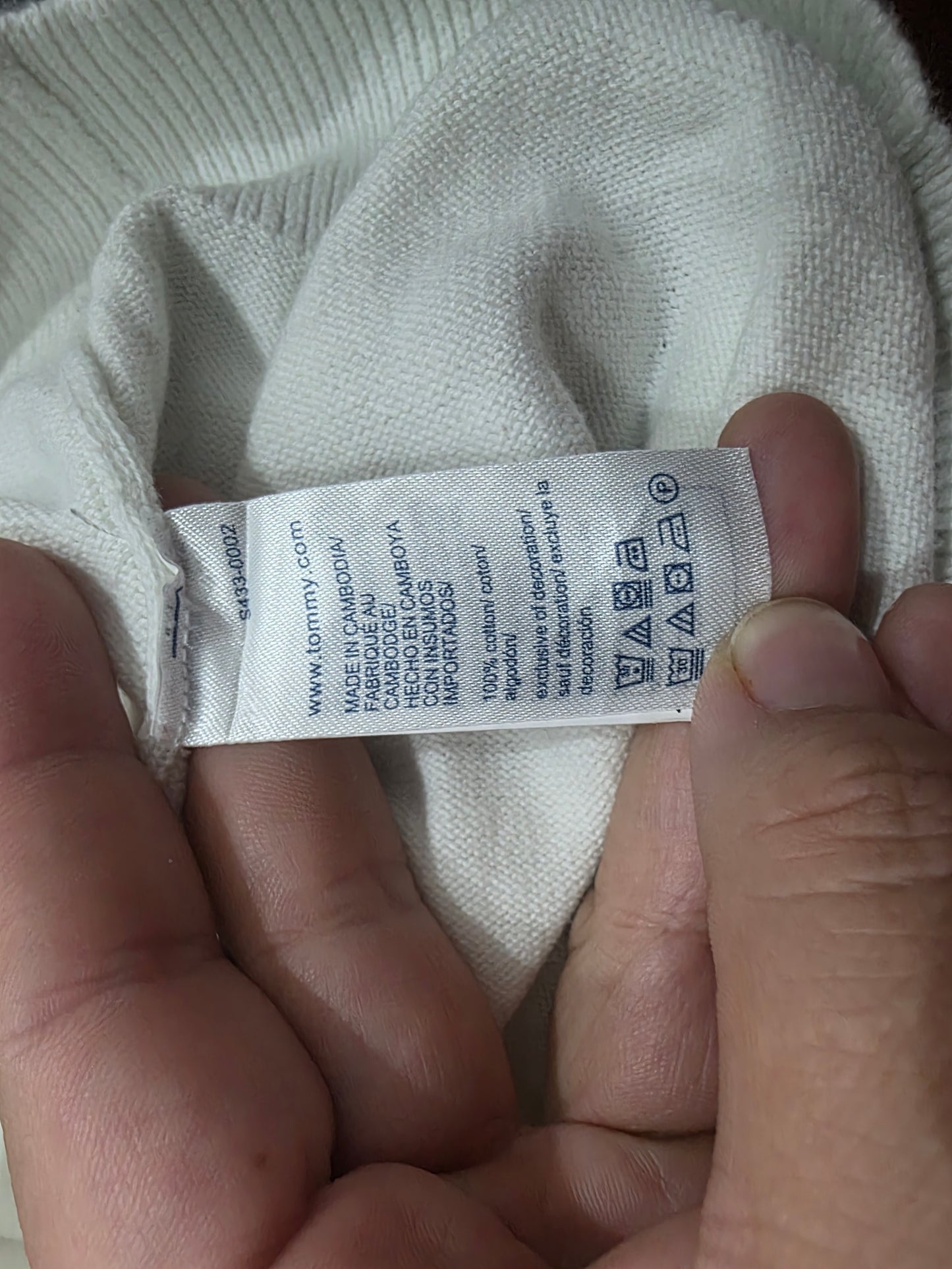 Sueter Tommy Hilfiger Chico S Blanco, Azul Y Vino