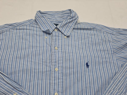 Camisa Classicfit Ralph Lauren Medianam Azul Claro Pony Azul