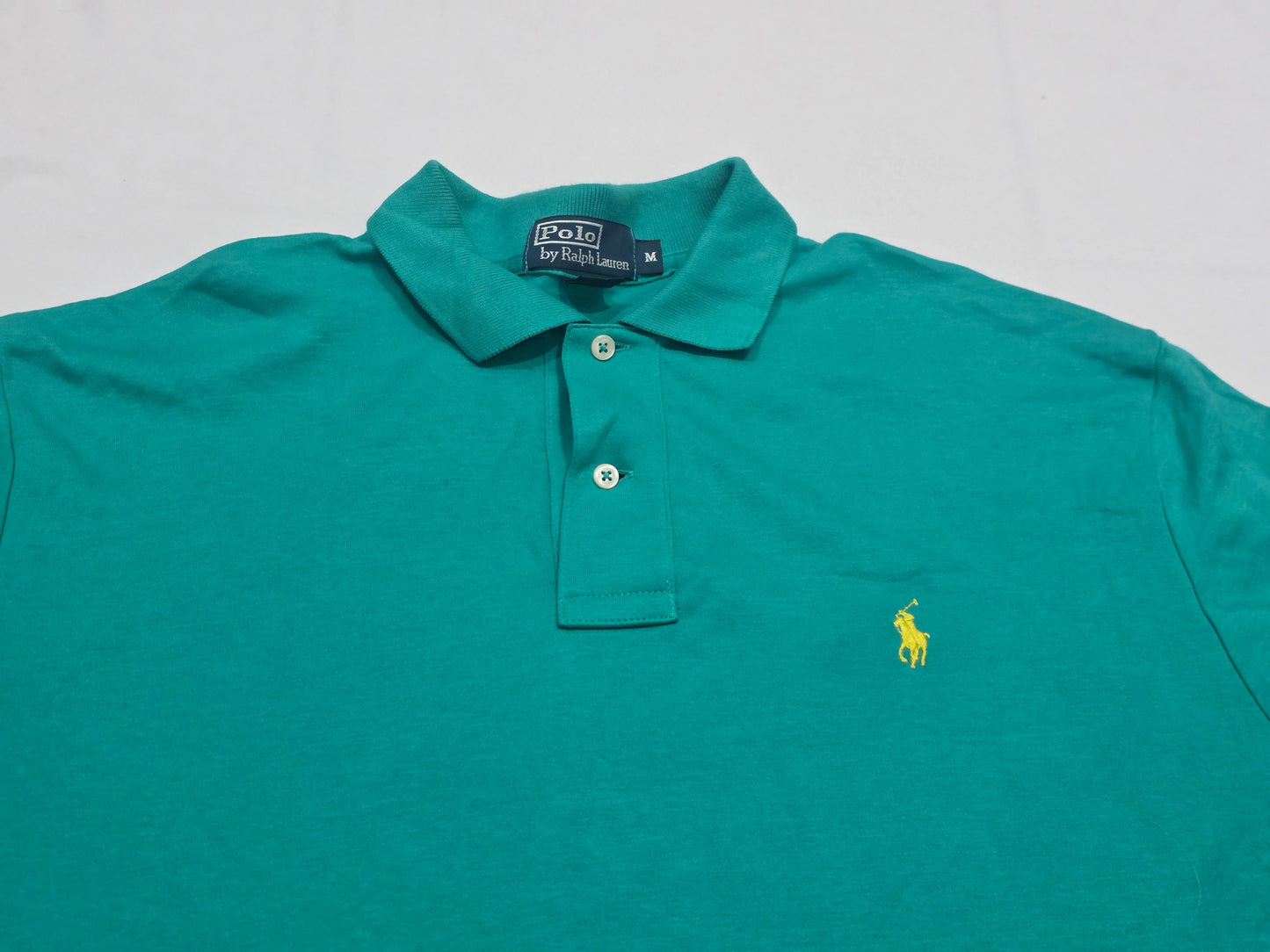 Playera Polo Ralph Lauren Mediana M Turquesa Pony Amarillo