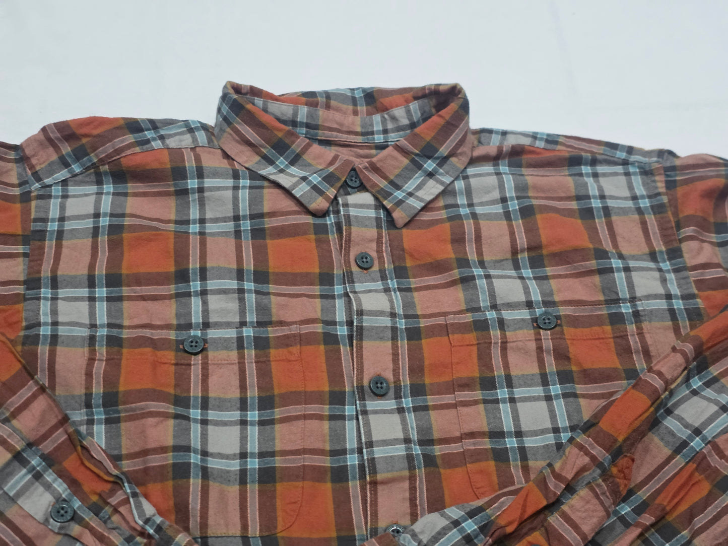 Camisa Patagonia Mediana M Cuadro Naranja