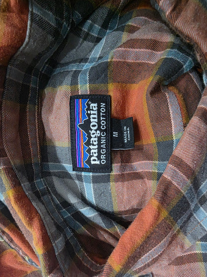 Camisa Patagonia Mediana M Cuadro Naranja