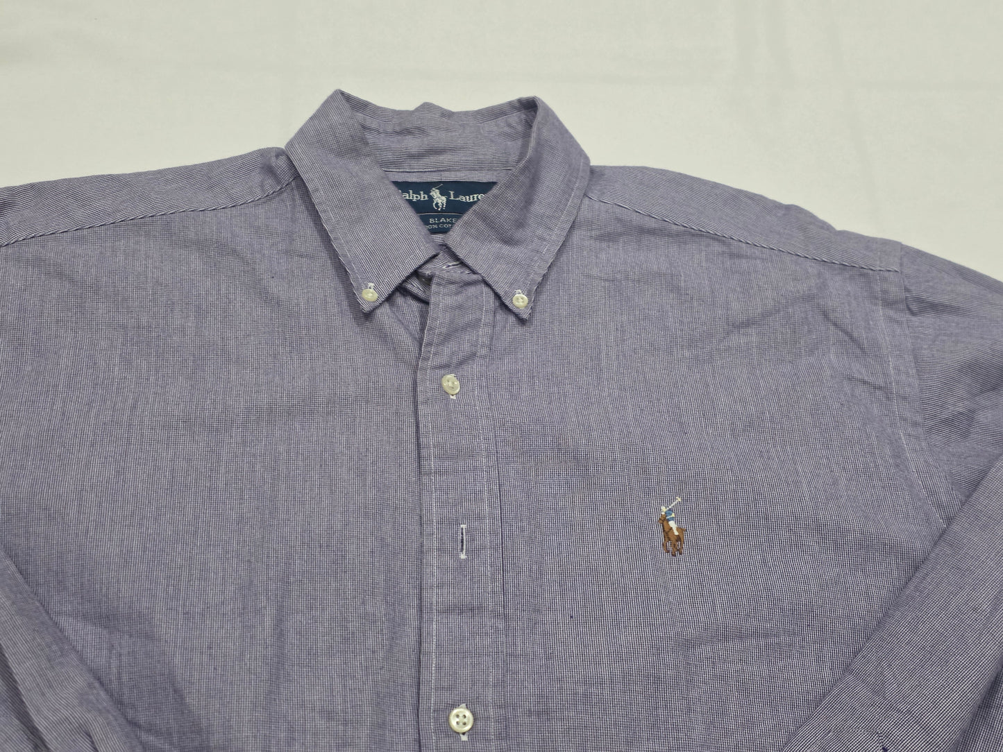 Camisa Blake Ralph Lauren Mediana M Cuadro Lila Pony Colores