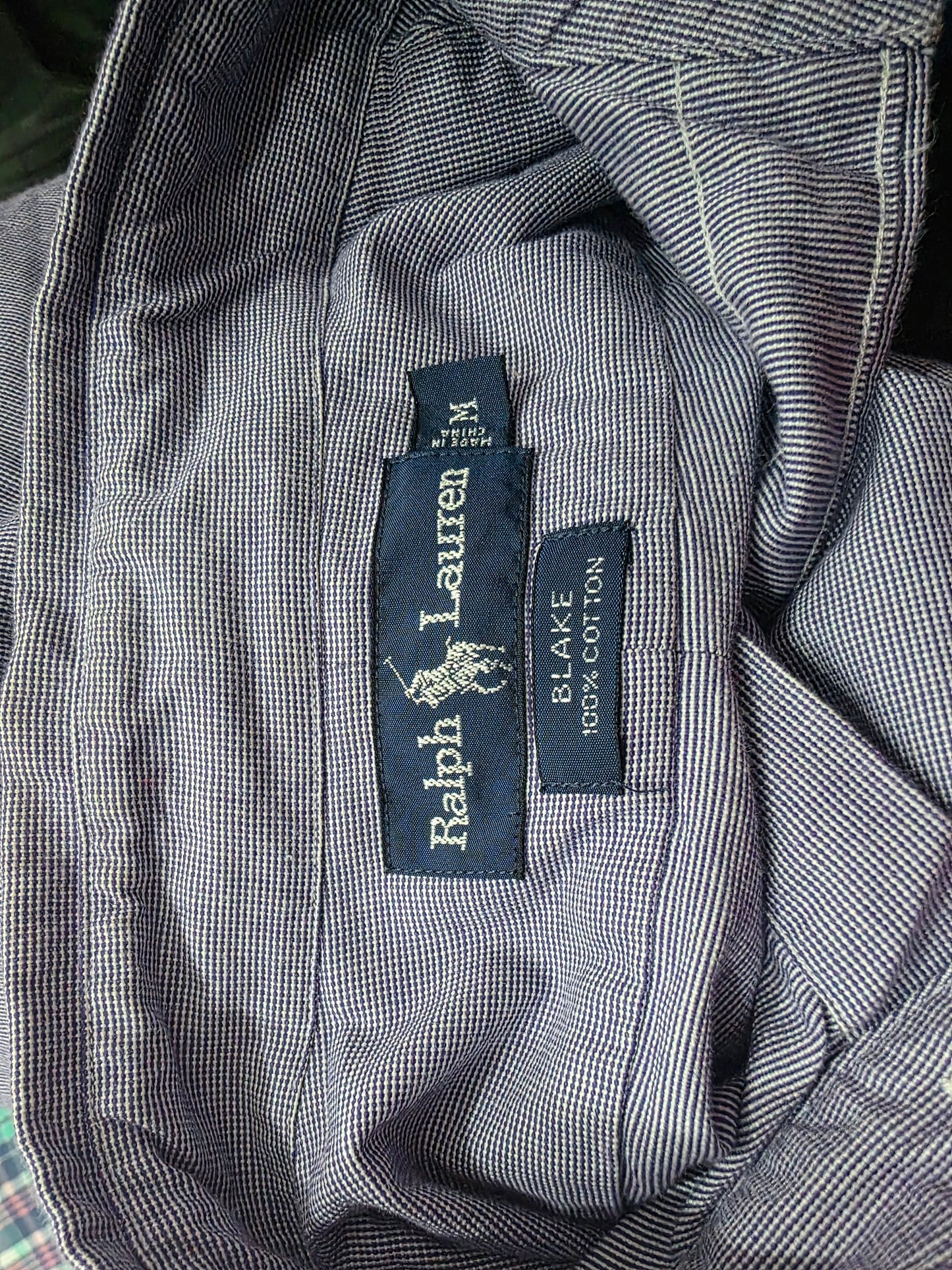Camisa Blake Ralph Lauren Mediana M Cuadro Lila Pony Colores