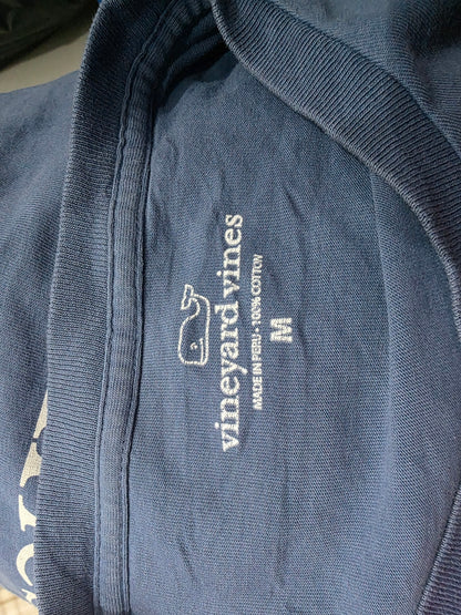 Playera Vineyard Vines Medianam Azul Metalico Ballena Bander