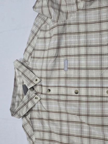 Camisa Columbia Mediana M Cuadro Beige Y Cafe