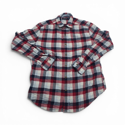 Camisa Nautica Mediana M Cuadro Azul Y Rojo