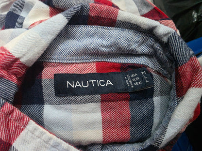 Camisa Nautica Mediana M Cuadro Azul Y Rojo