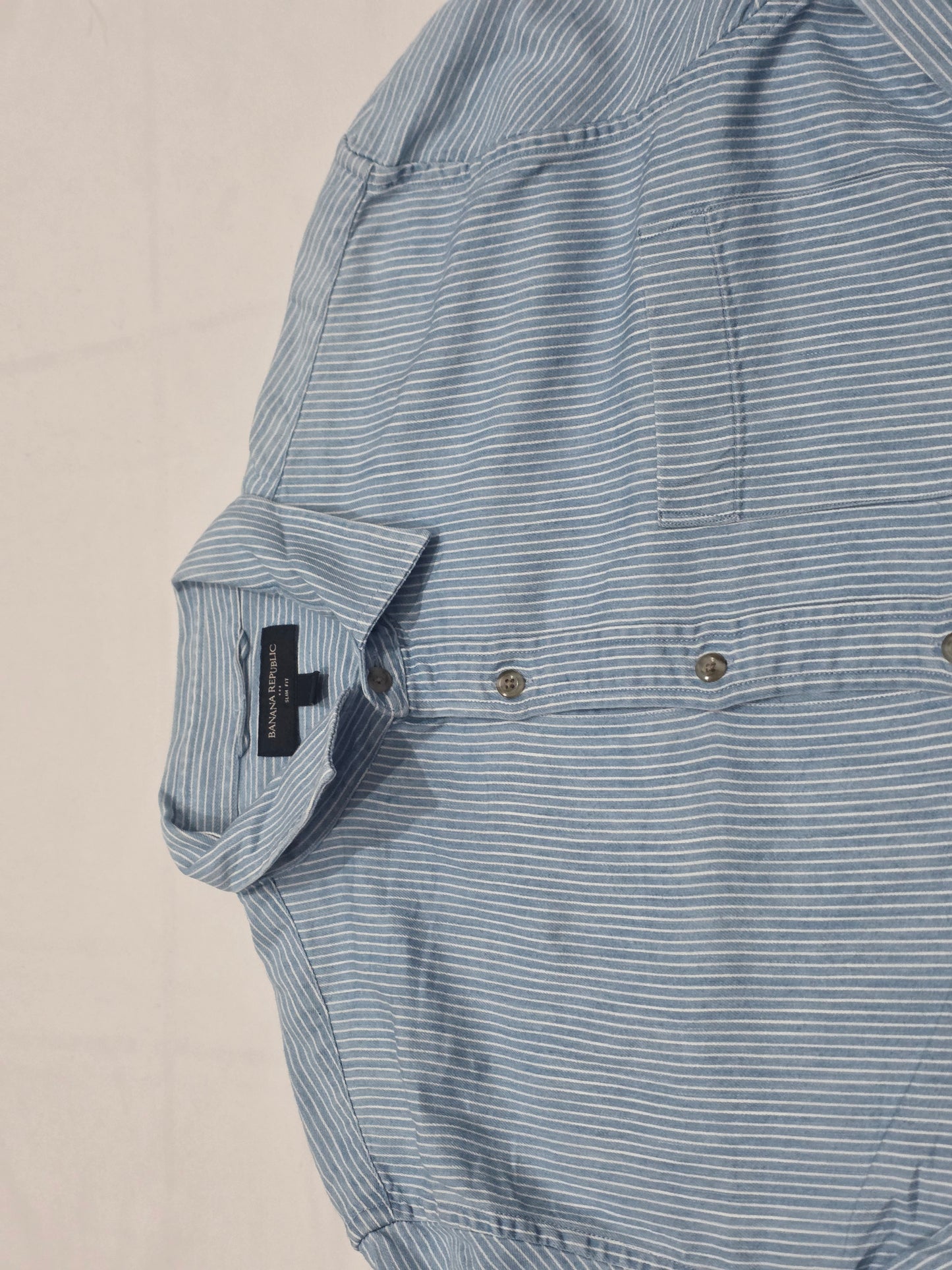 Camisa Slimfit Banana Republic Mediana M Azul