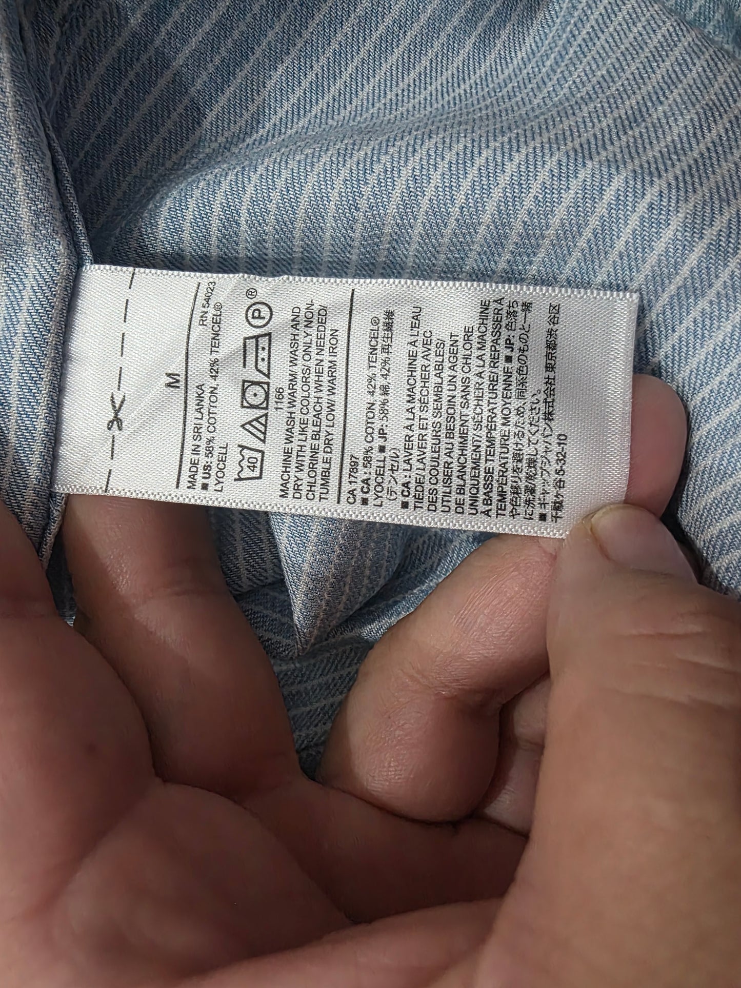 Camisa Slimfit Banana Republic Mediana M Azul