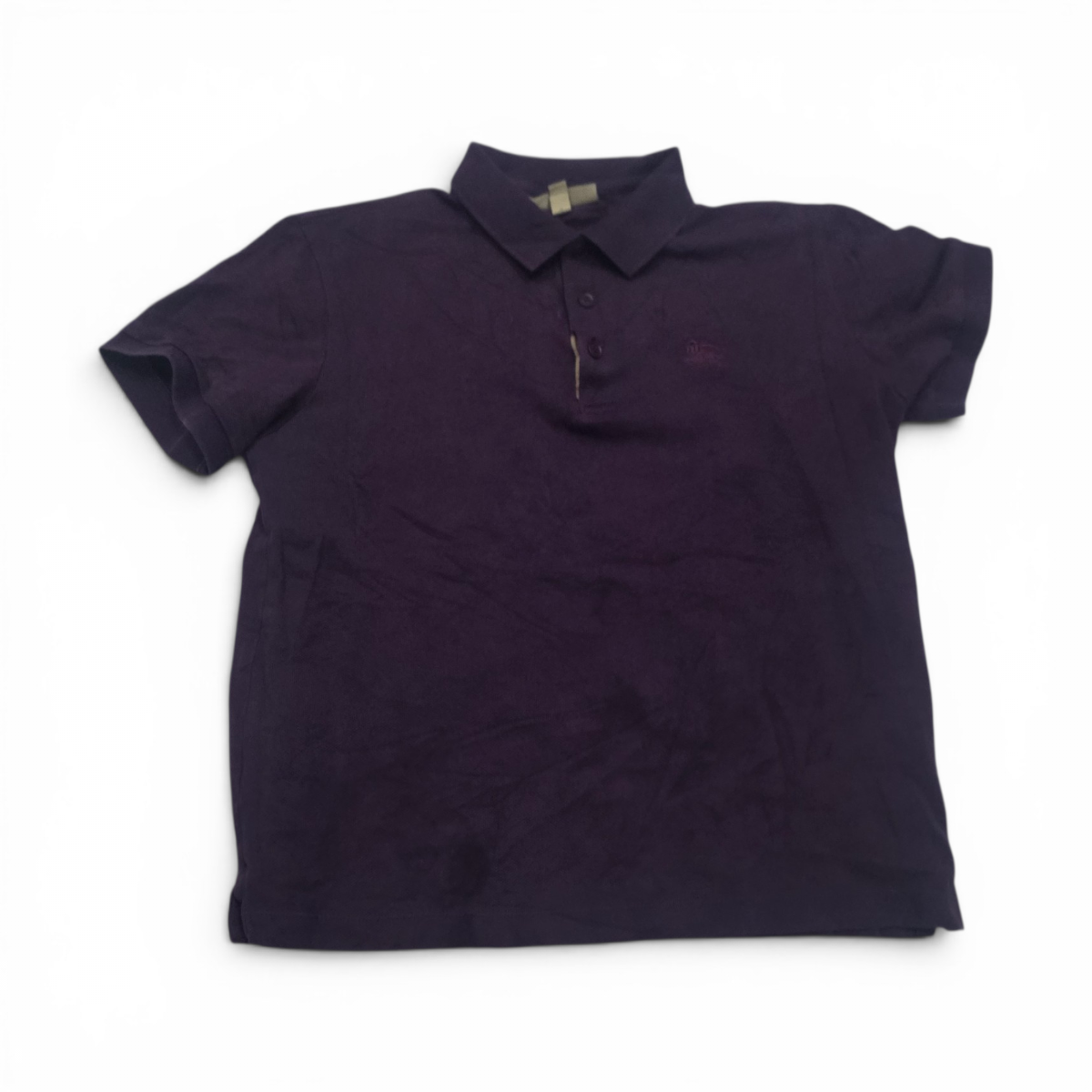 Playera Polo Burberry Mediana M Morado Deslavado