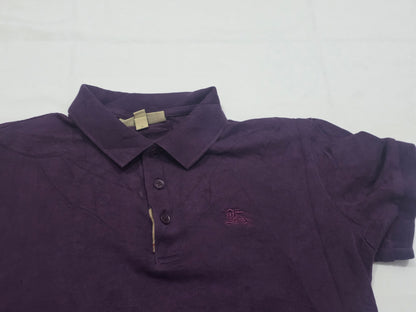 Playera Polo Burberry Mediana M Morado Deslavado