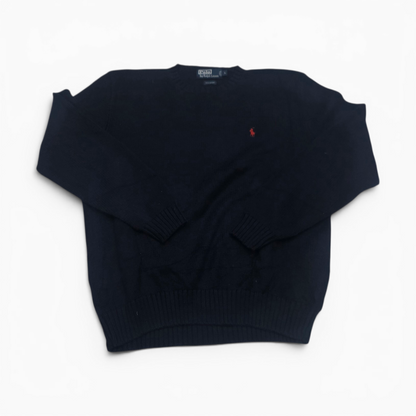 Sueter Ralph Lauren Grande Azul Marino Pony Rojocuello Redon