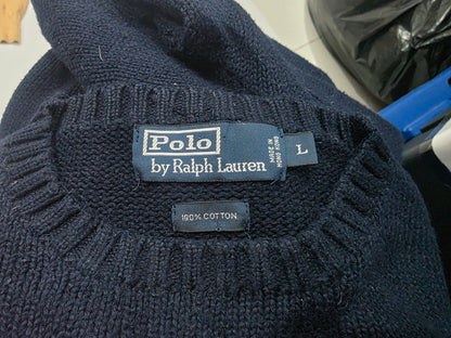 Sueter Ralph Lauren Grande Azul Marino Pony Rojocuello Redon