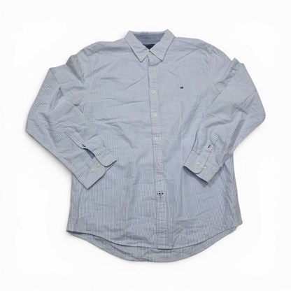 Camisa Tommy Hilfiger Grande L Azul Claro Lineas