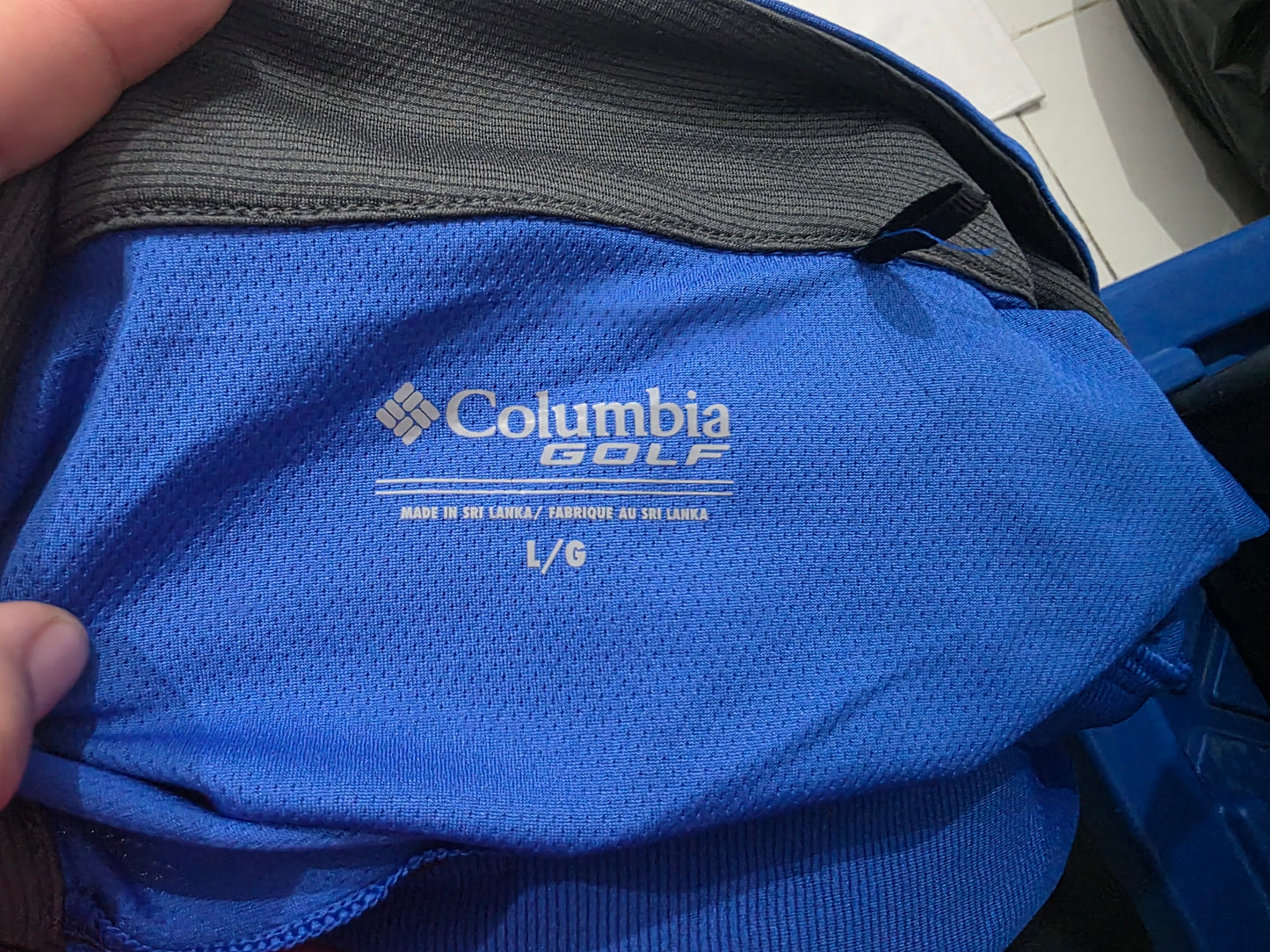 Playera Manga Larga Columbia Golf Grande L Azul