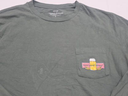 Playera Vineyard Vines Grande L Verde Manga Larga