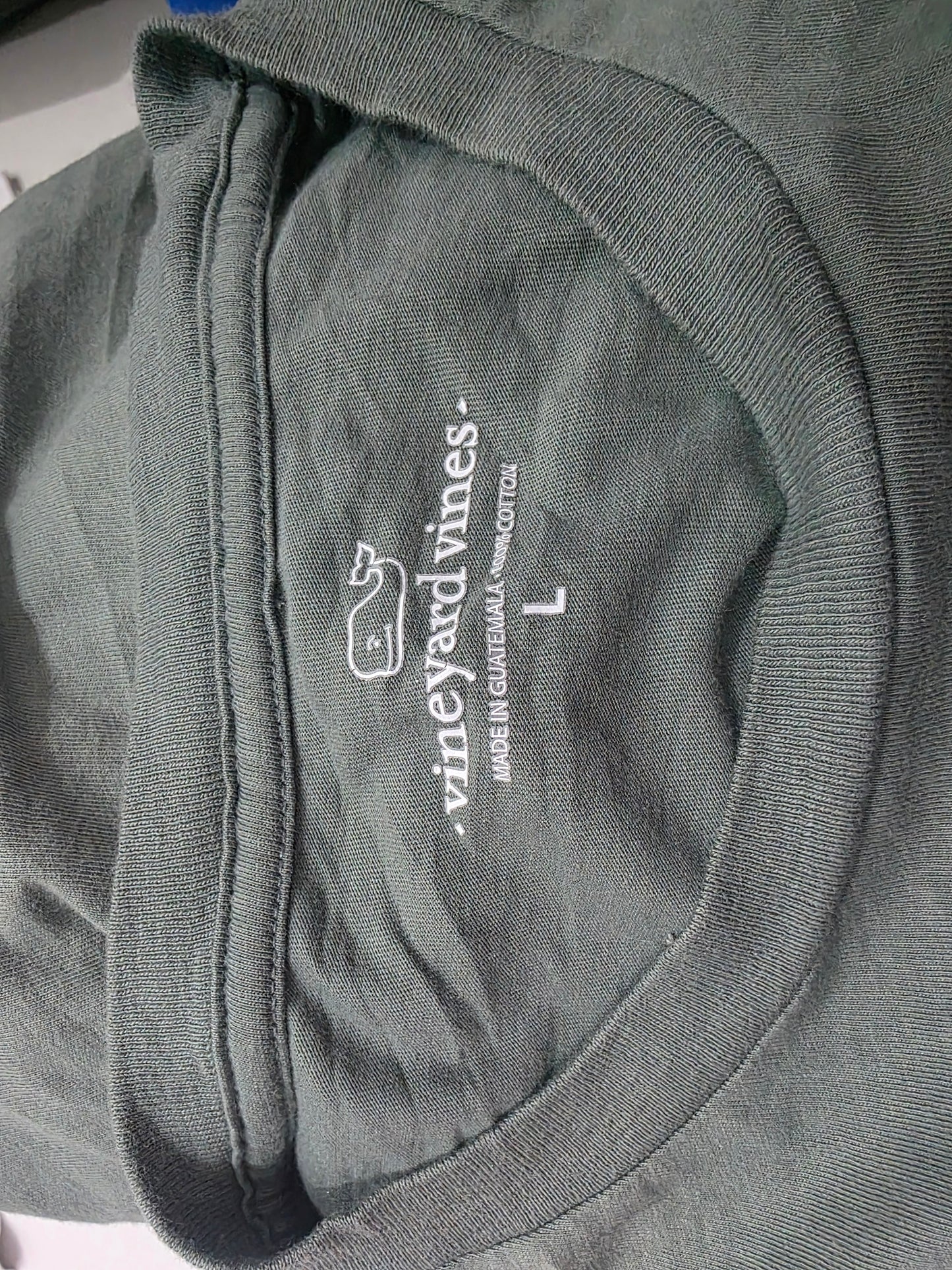 Playera Vineyard Vines Grande L Verde Manga Larga
