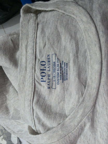 Playera Ralph Lauren Grande L Beige Pony Cafe