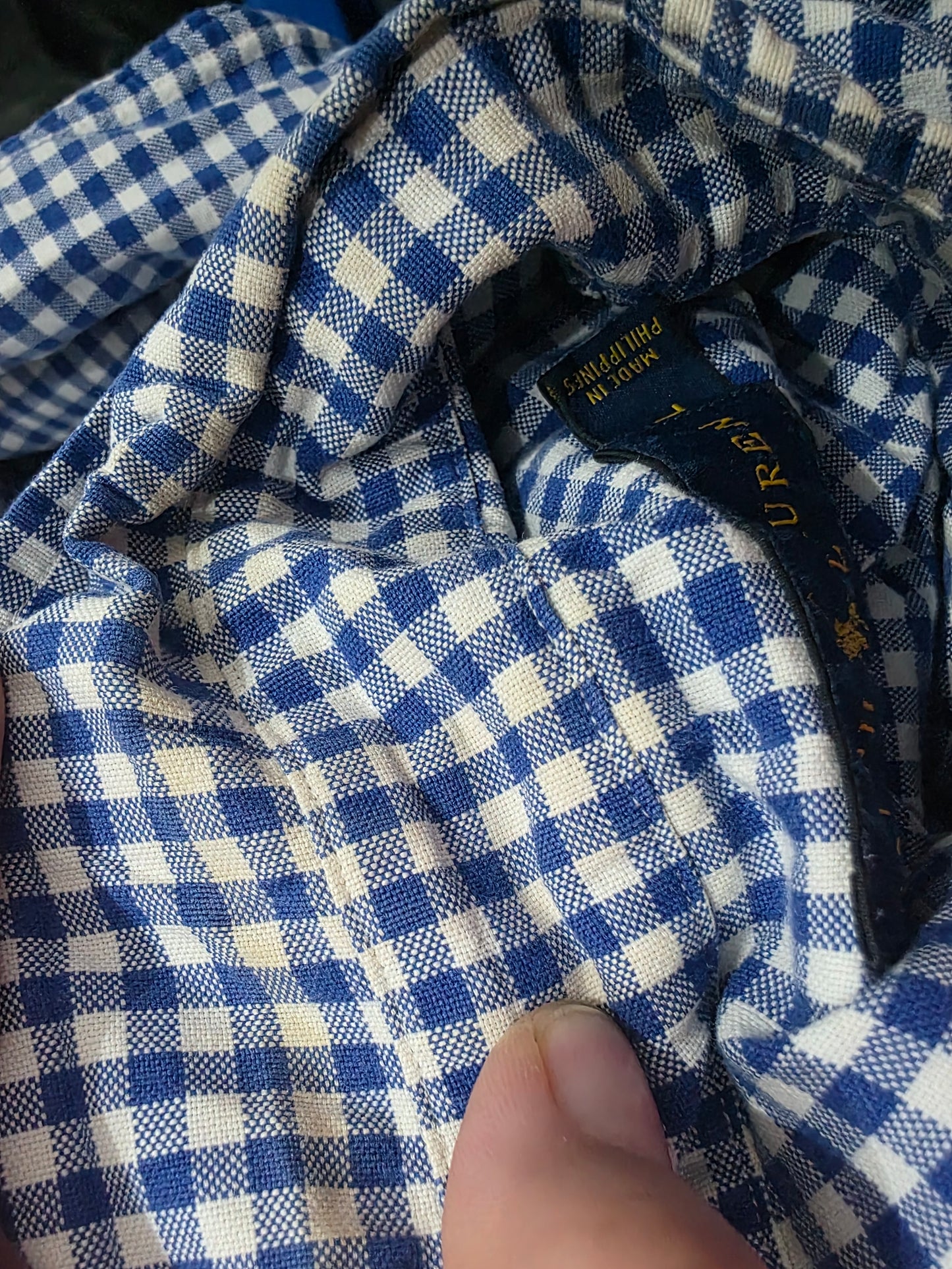 Camisa Ralph Lauren Grande L Azul Cuadros