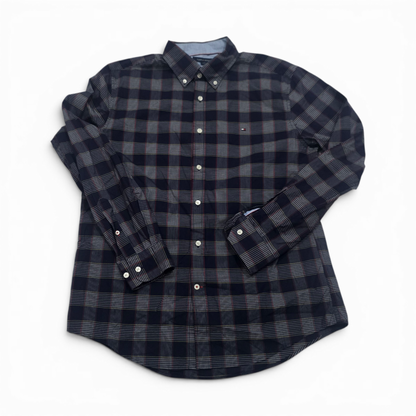 Camisa Tommy Hilfiger Grande L Cuadro Azul Marino