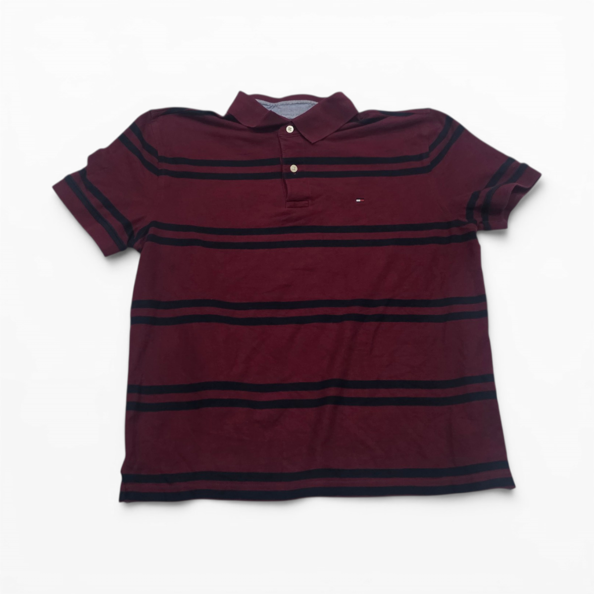 Playera Polo Tommy Hilfiger Grande L Vino Lineas