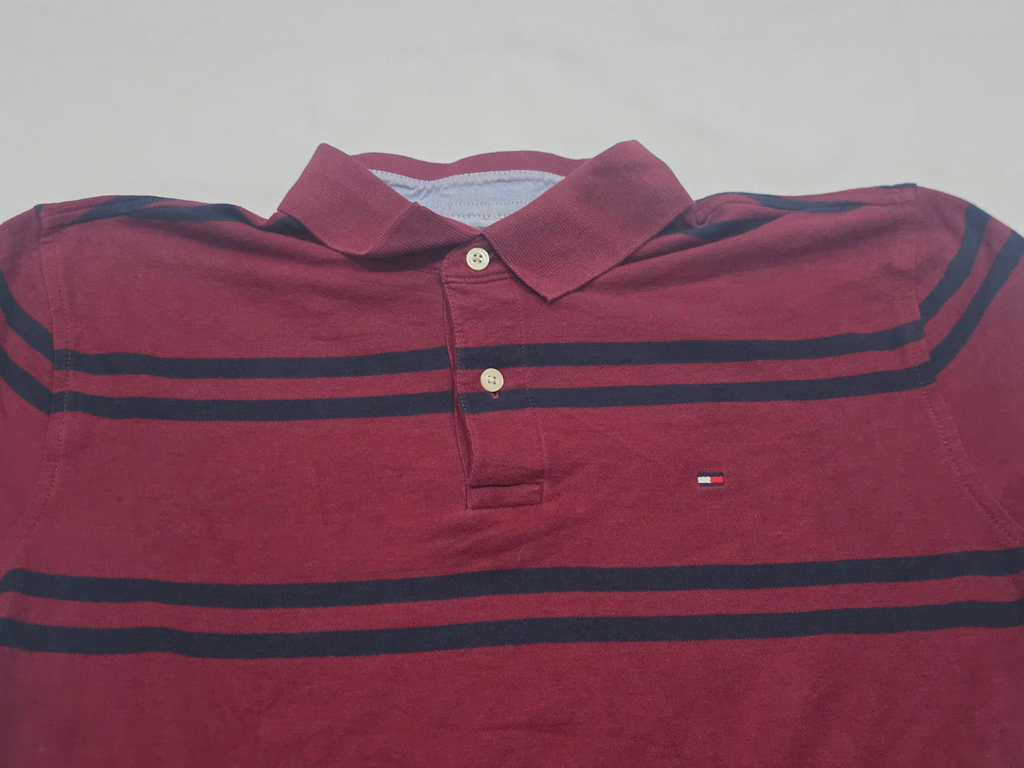 Playera Polo Tommy Hilfiger Grande L Vino Lineas