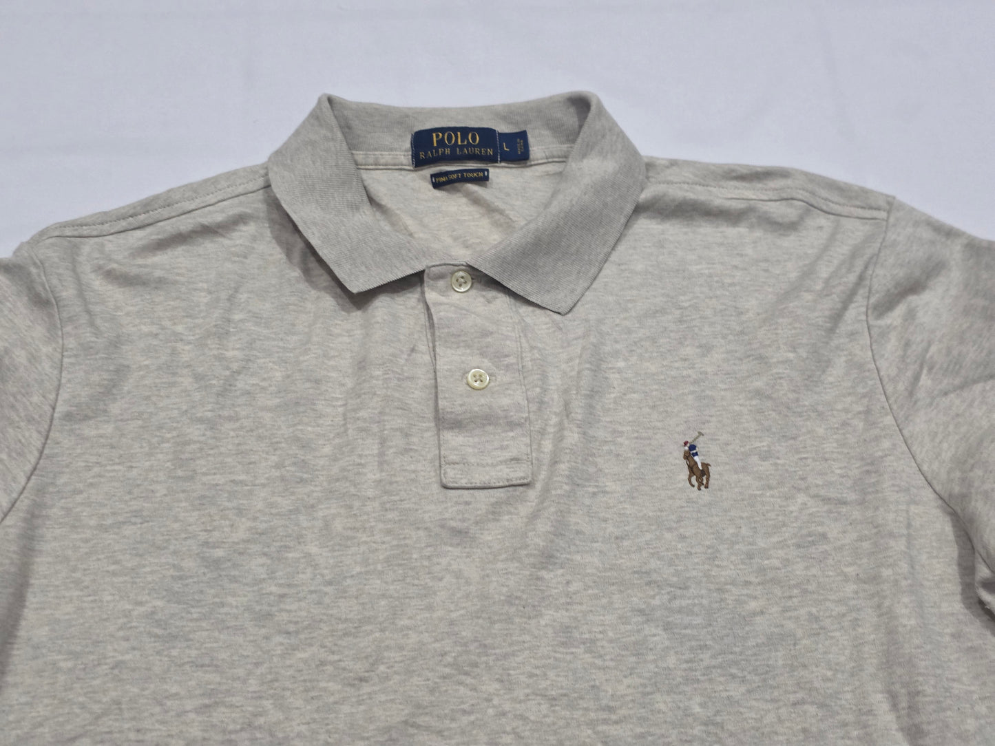 Playera Polo Ralph Lauren Grande L Cafe Claro Pony Colores