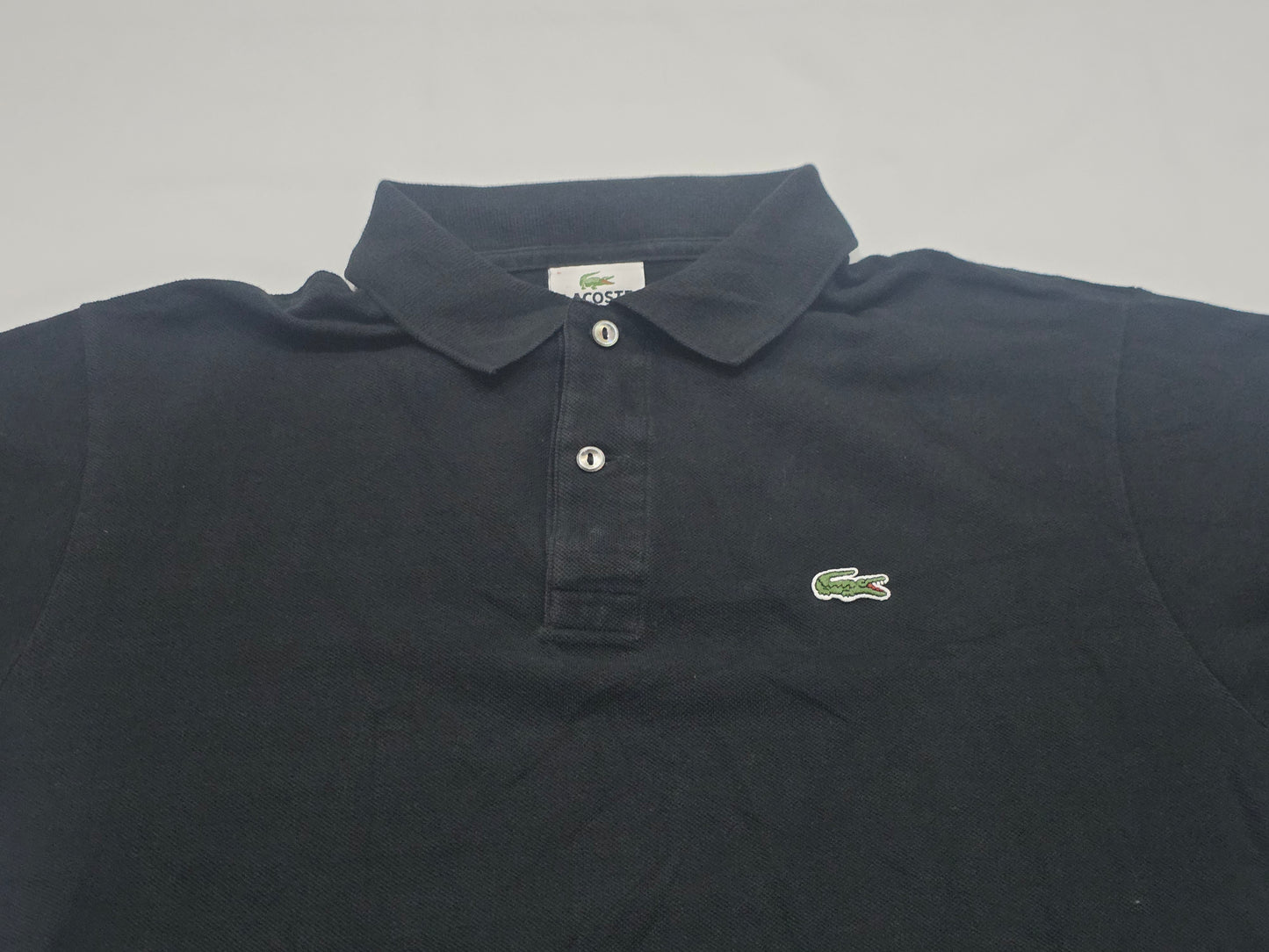 Playera Polo Lacoste Grande L Fr5 Negro Deslavado
