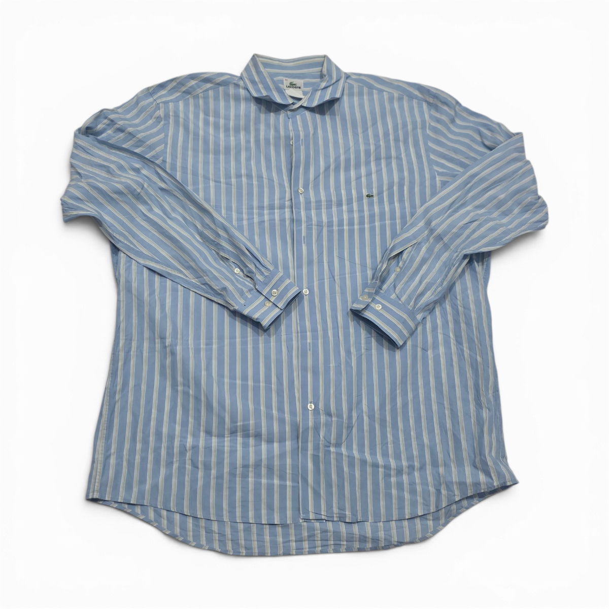 Camisa Lacoste Xgrande Xl Fr 44 Azul Lineas