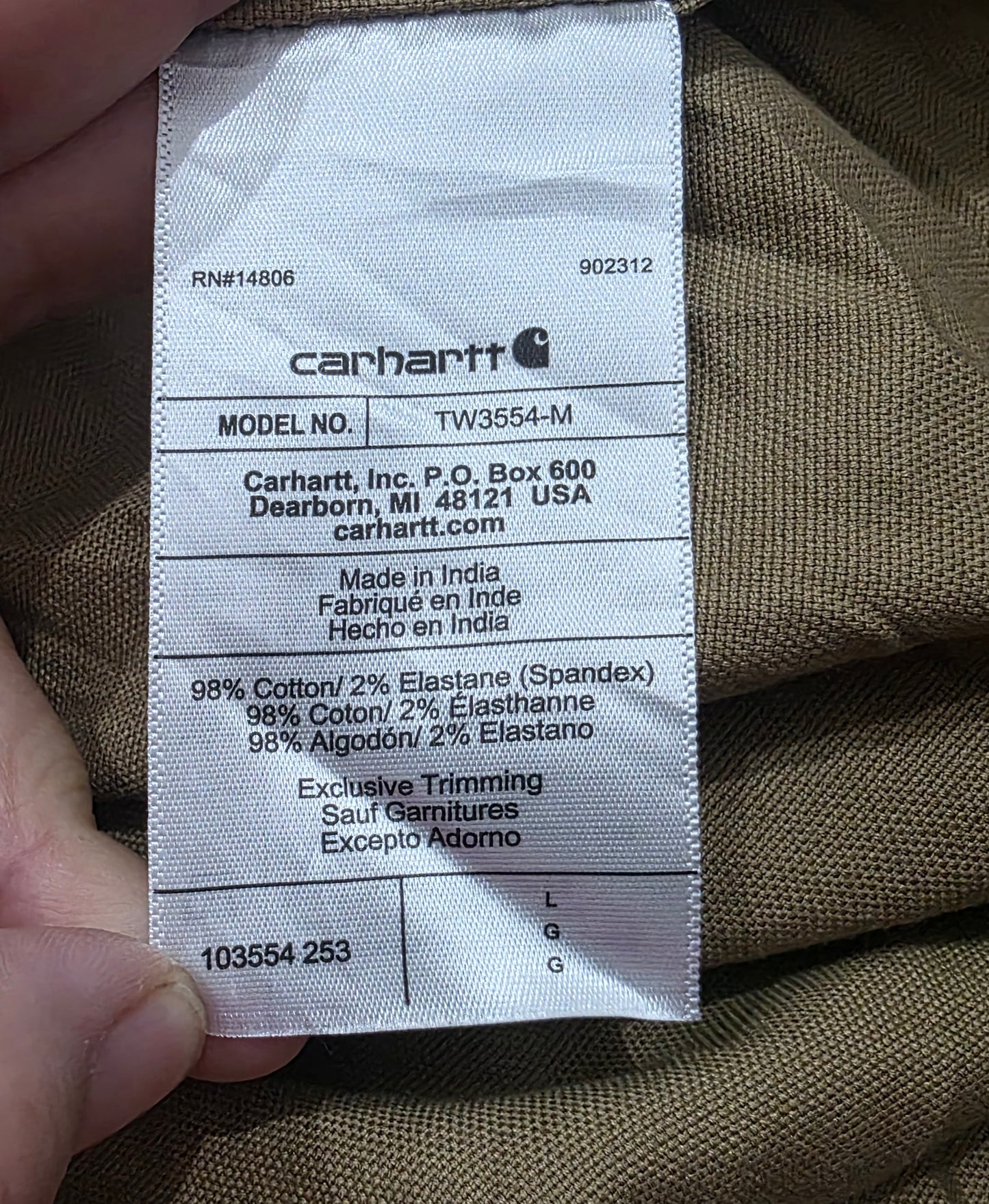 Camisa Relaxed Fit Carhartt Grande L Cafe