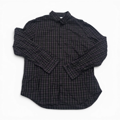 Camisa Calvin Klein Grande L Cuadro Morado Y Negro