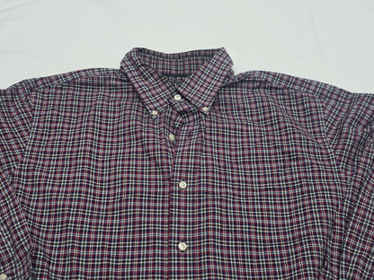 Camisa Ralph Lauren Grande L Cuadro Azul, Vino Y Verde