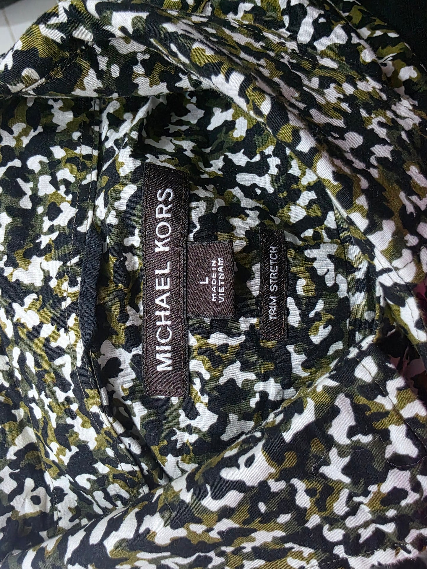 Camisa Michael Kors Grande L Verde Figuras