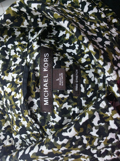 Camisa Michael Kors Grande L Verde Figuras
