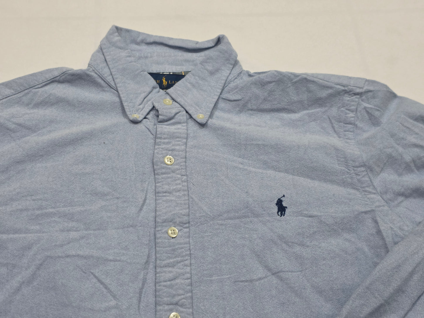 Camisa Classicfit Ralph Lauren Grandel Azul Claro Pony Azul