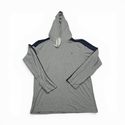 Playera Con Gorro Tommy Hilfiger Grande L Gris Manga Larga