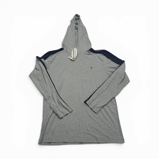 Playera Con Gorro Tommy Hilfiger Grande L Gris Manga Larga