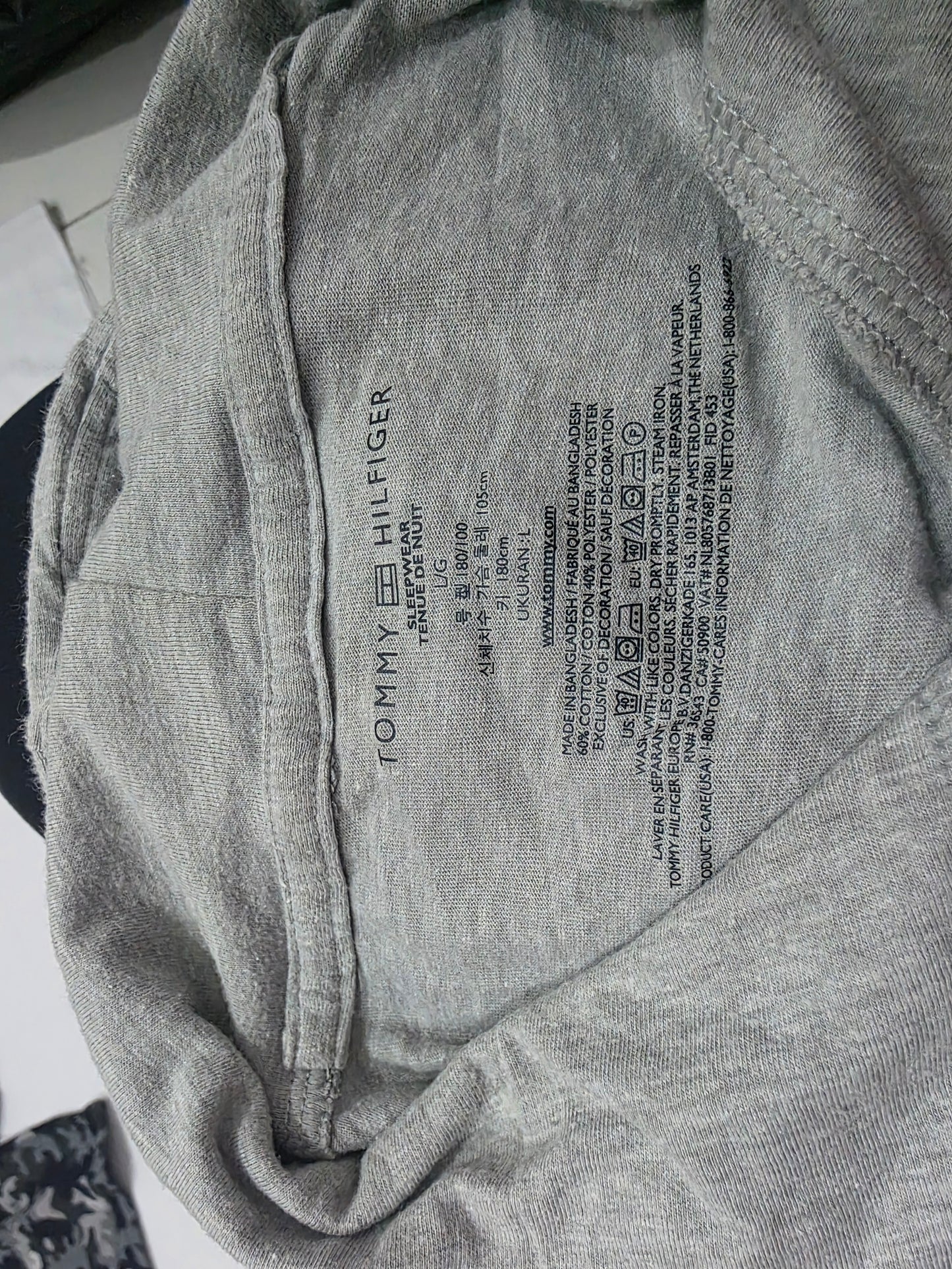 Playera Con Gorro Tommy Hilfiger Grande L Gris Manga Larga