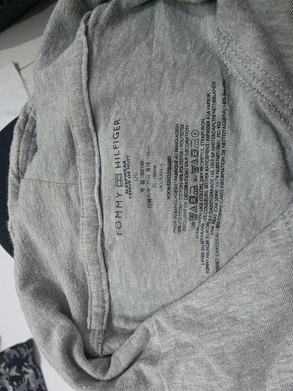 Playera Con Gorro Tommy Hilfiger Grande L Gris Manga Larga