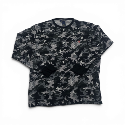 Playera Manga Larga Ralph Lauren Xgrande Xl Negro Camoflaje
